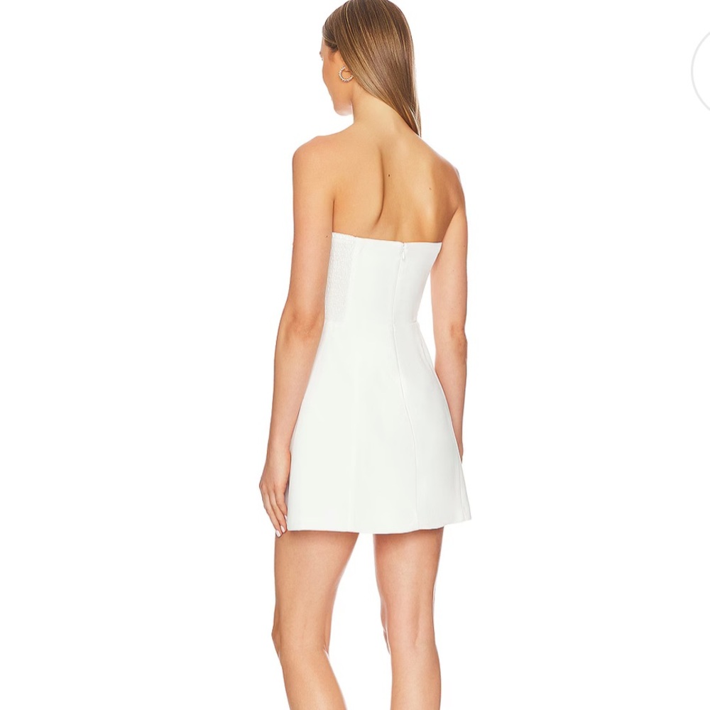 Amanda Uprichard Fae Rose Dress in Ivory - Picture 3 of 4